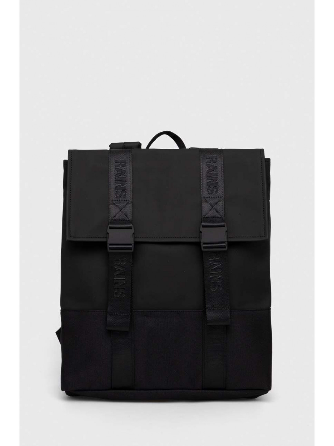 Batoh Rains 14310 Backpacks černá barva malý hladký